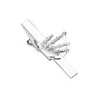 Fashion Elegant Bagpipe Musical Instrument Tie Clip Silver - One Size
