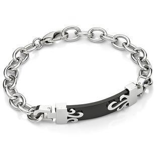 Fire Pillar Shaped Ip Black Steel Bracelet Ip Black - One Size