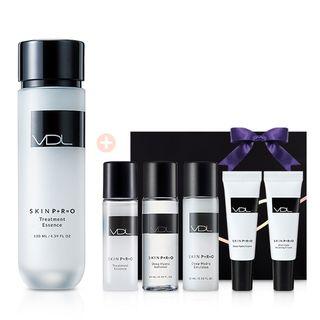 Vdl - Skin Pro Treatment Essence Gift Value Pack: Essence 130ml + 15ml + Deep Hydro Softener 15ml + Deep Hydro Emulsion 15ml + Deep Hydro Cream 7ml + Overnight Relaxing Cream 7ml + Gift Shopping Bag 7pcs