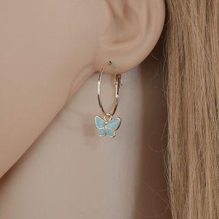 Butterfly Glaze Alloy Dangle Earring