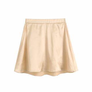 Satin A-line Skirt