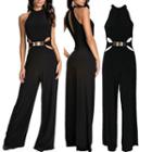 Cut Out Detail Sleeveless Jumpsuit