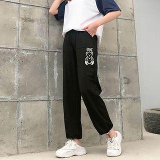 Bear Printed Jogger Pants
