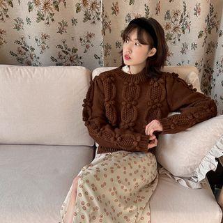 Bobble Cable Thick Sweater