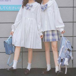 Ruffle Trim Blouse / Shirt Dress