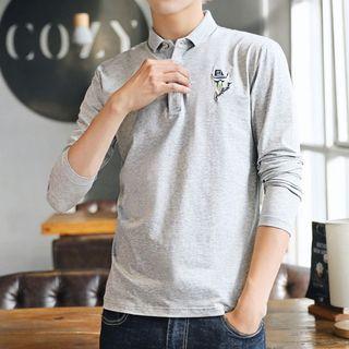 Long-sleeve Embroidery Polo Shirt