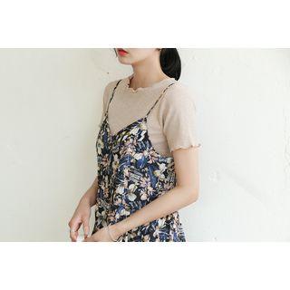 Frilled-trim Cotton Top