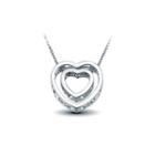 Fashion 925 Sterling Silver Hollow Heart-shaped Pendant And Necklace