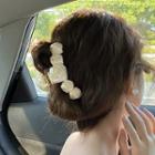 Floral Hair Claw 1 Pc - A3993 - Off-white - One Size