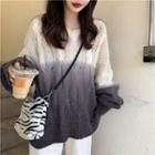 Gradient Sweater Sweater - White & Black - One Size