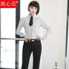 Striped Long-sleeve Shirt / Dress Pants