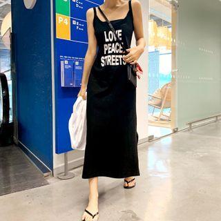 Letter Cutout-back Maxi Sundress