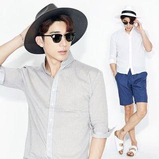 3/4-sleeve Slim-fit Shirt