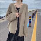 Long-sleeve Buttoned Sweater / Camisole Dress