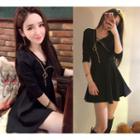 Zip-front A-line Dress