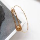 Alloy Safety Pin Bangle
