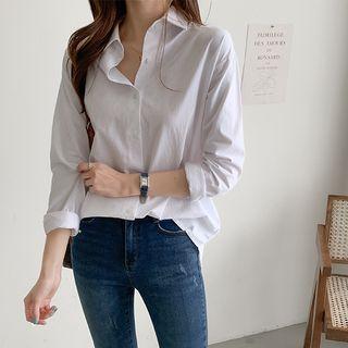Slit-back Cotton Shirt