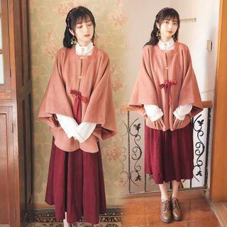 Tie-front Poncho Jacket