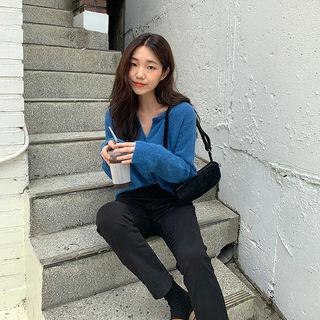 Flap Faux-suede Belt Bag