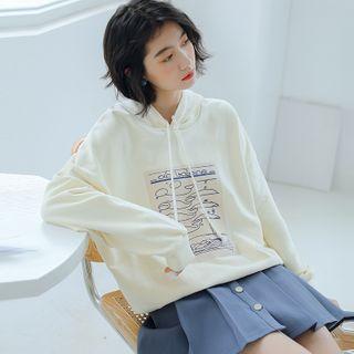 Printed Hoodie Khaki - One Size