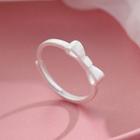 Bow Ring 1 Pc - Silver - One Size