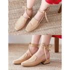 Faux-suede Ankle-strap Loafers