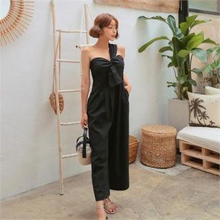 Asymmetric Off-shoulder Wide-leg Jumpsuit