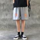 Lettering Print Wide Leg Shorts