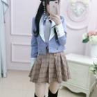 Double-breasted Color-panel Blazer