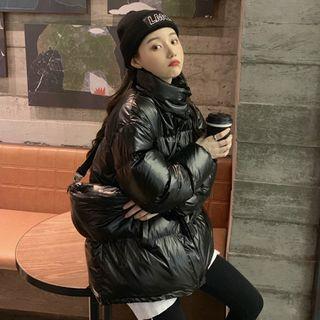 Padded Zip-up Jacket Black - One Size