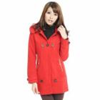 Hooded Buttoned Coat
