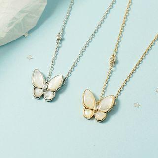 Shell Butterfly Choker Necklace