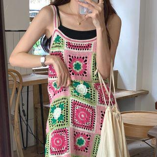 Spaghetti Strap Patterned Crochet Lace Dress (various Designs)