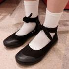 Tie-ankle Rubber Flats