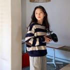 Elbow-patch Color-block Napped Pullover