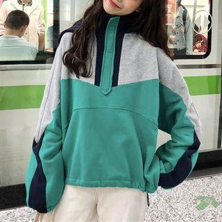Turtleneck Placket Hoodie