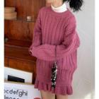 Plain Knit Sweater / Knit Mini Skirt