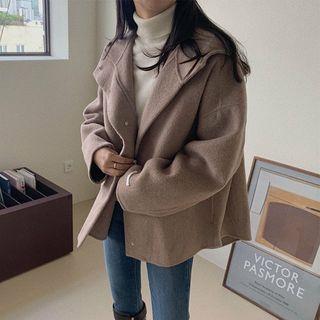 Hooded Alpaca Blend Handmade Jacket