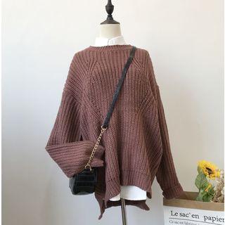 Plain Sweater Black - M
