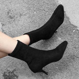 Pointy Kitten Heel Short Boots
