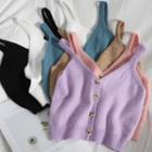Button-up Knit Camisole Top