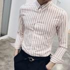 Color-block Striped Long-sleeve Shirt
