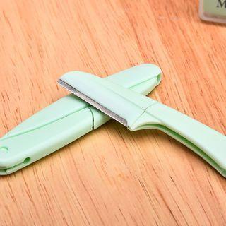 Set Of 2: Foldable Eyebrow Razor Green - One Size