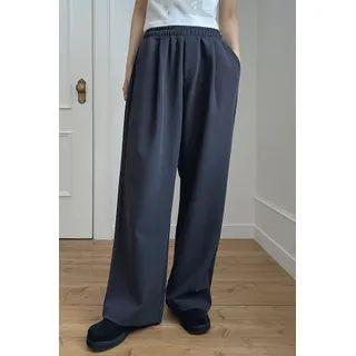 Couple Band-waist Wide-leg Dress Pants