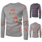Musical Note Long-sleeve Sweater