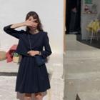 Flared Mock-two-piece Dress