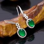 925 Sterling Silver Gemstone Dangle Earring 1 Pair - 925 Silver - As Shown In Figure - One Size