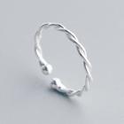 Braided Open Ring S925 Silver - Silver - One Size