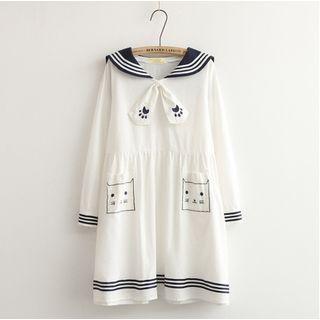 A-line Sailor Collar Dress