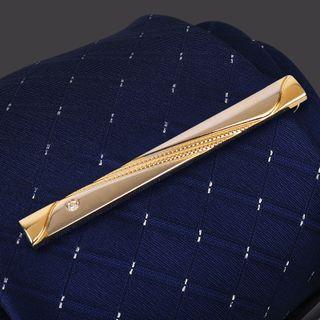 Alloy Tie Clip 1 Pc - C - Alloy Tie Clip - Gold - One Size